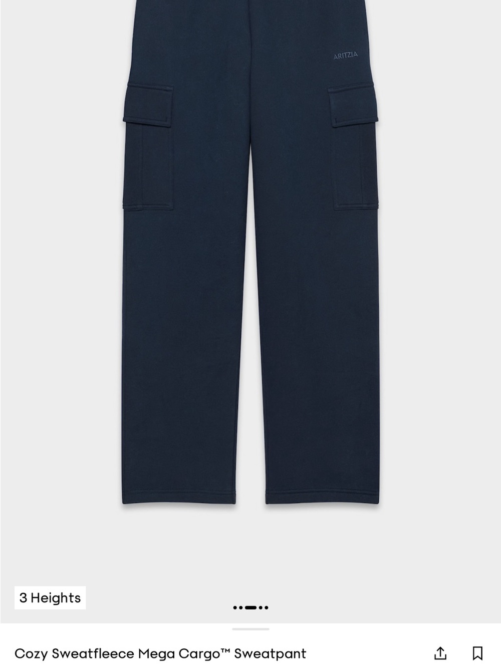 Aritzia Mega Cargo Sweatpants - Navy